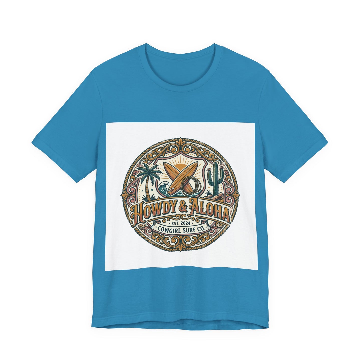 Howdy & Aloha Badge Vintage Tee