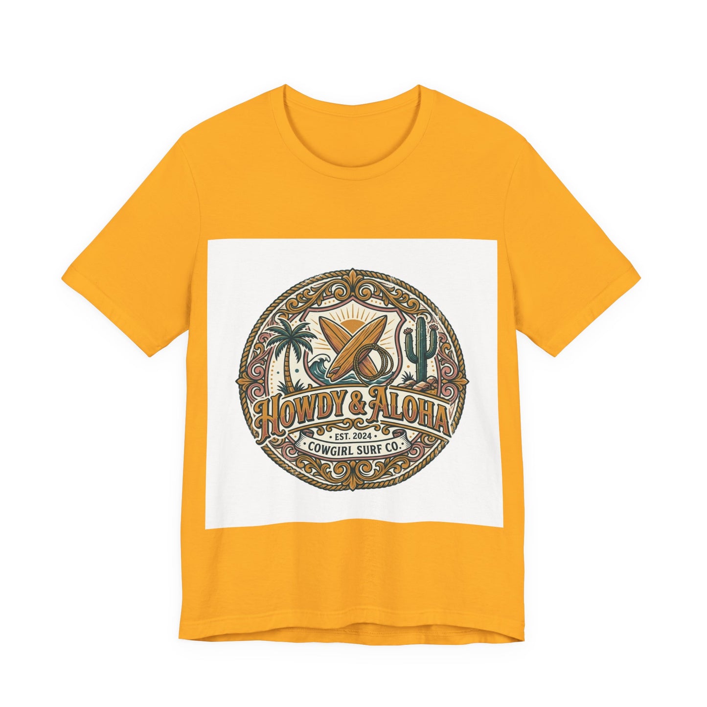 Howdy & Aloha Badge Vintage Tee