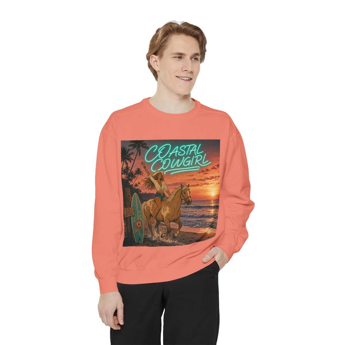 Coastal Cowgirl Horseback Crewneck Sweatshirt