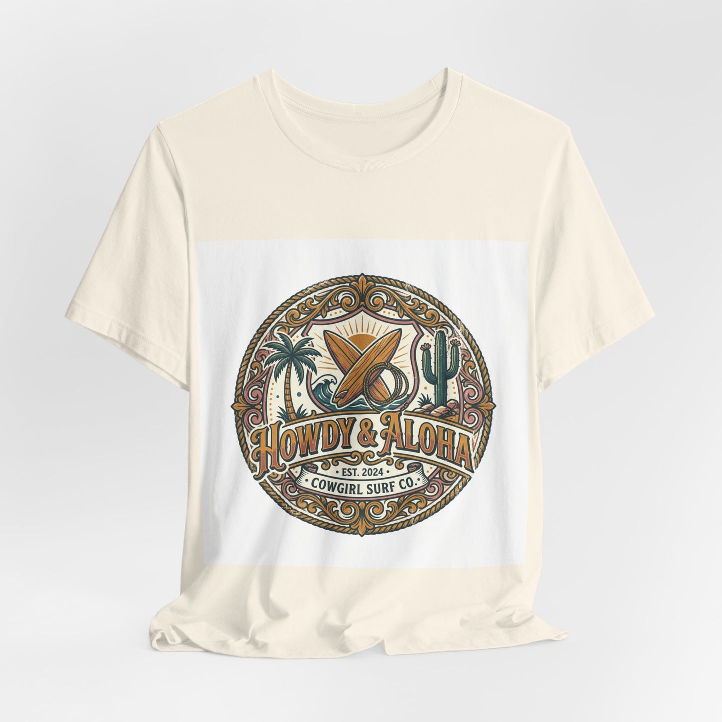 Howdy & Aloha Badge Vintage Tee
