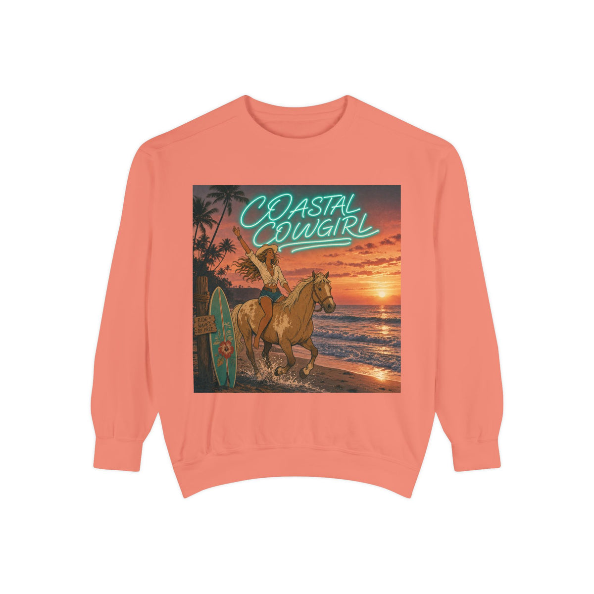 Coastal Cowgirl Horseback Crewneck Sweatshirt