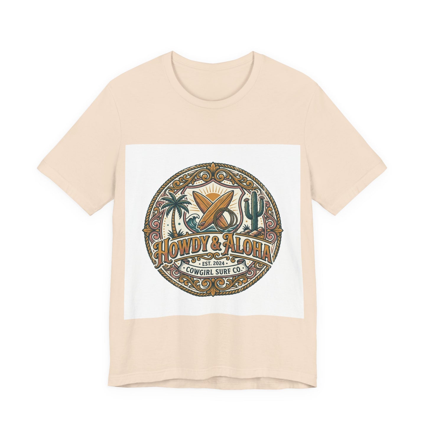 Howdy & Aloha Badge Vintage Tee