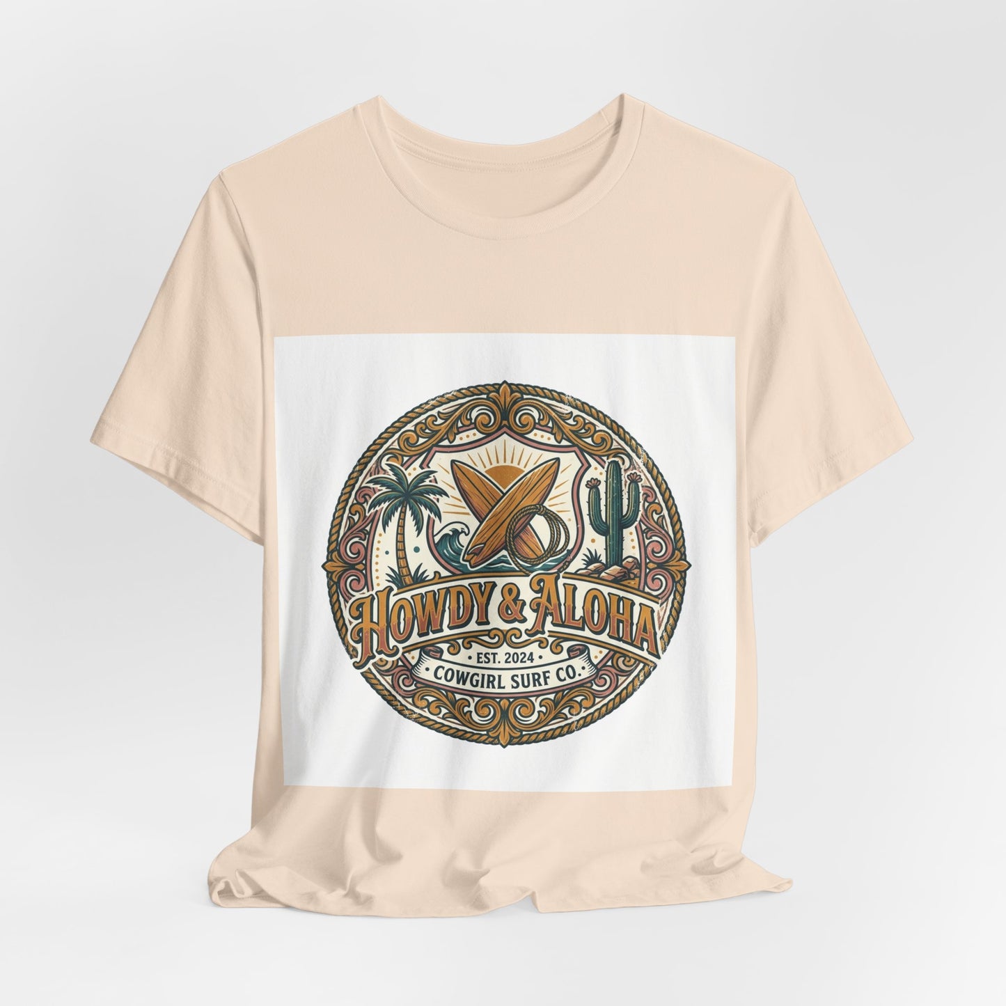 Howdy & Aloha Badge Vintage Tee