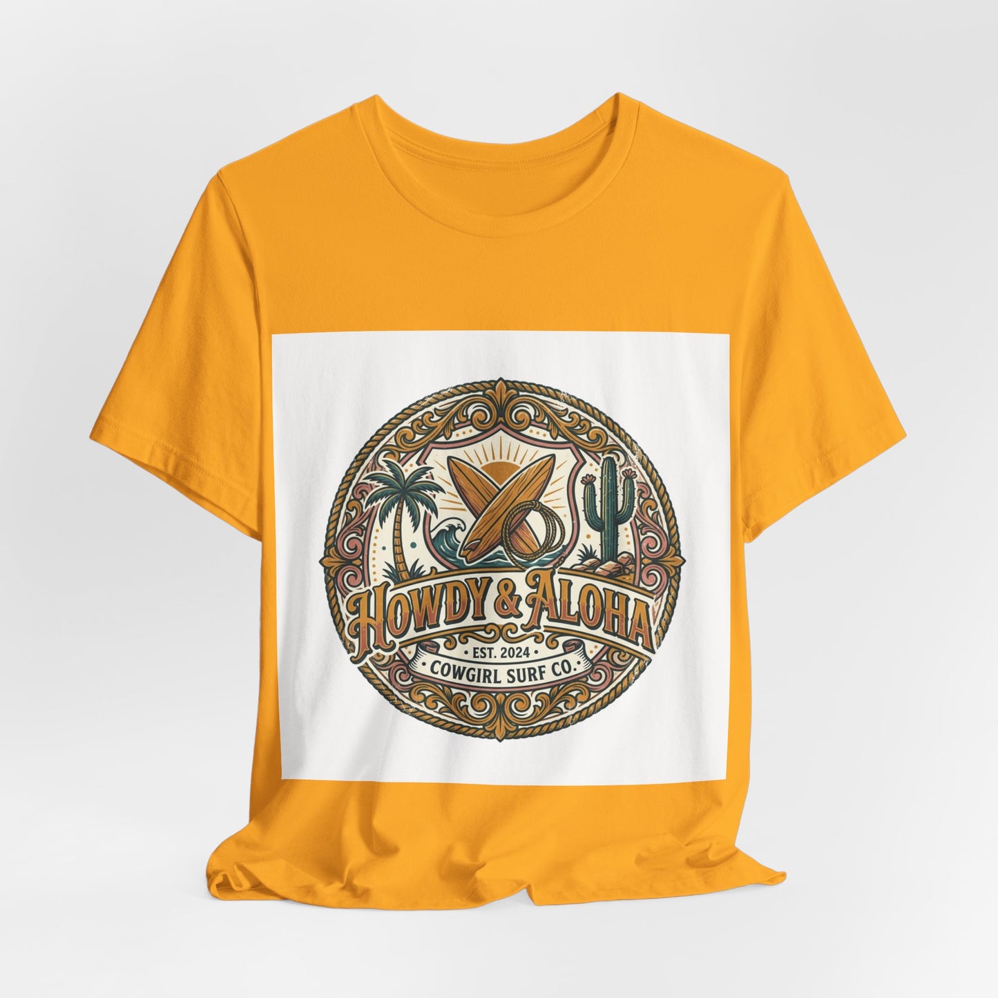 Howdy & Aloha Badge Vintage Tee