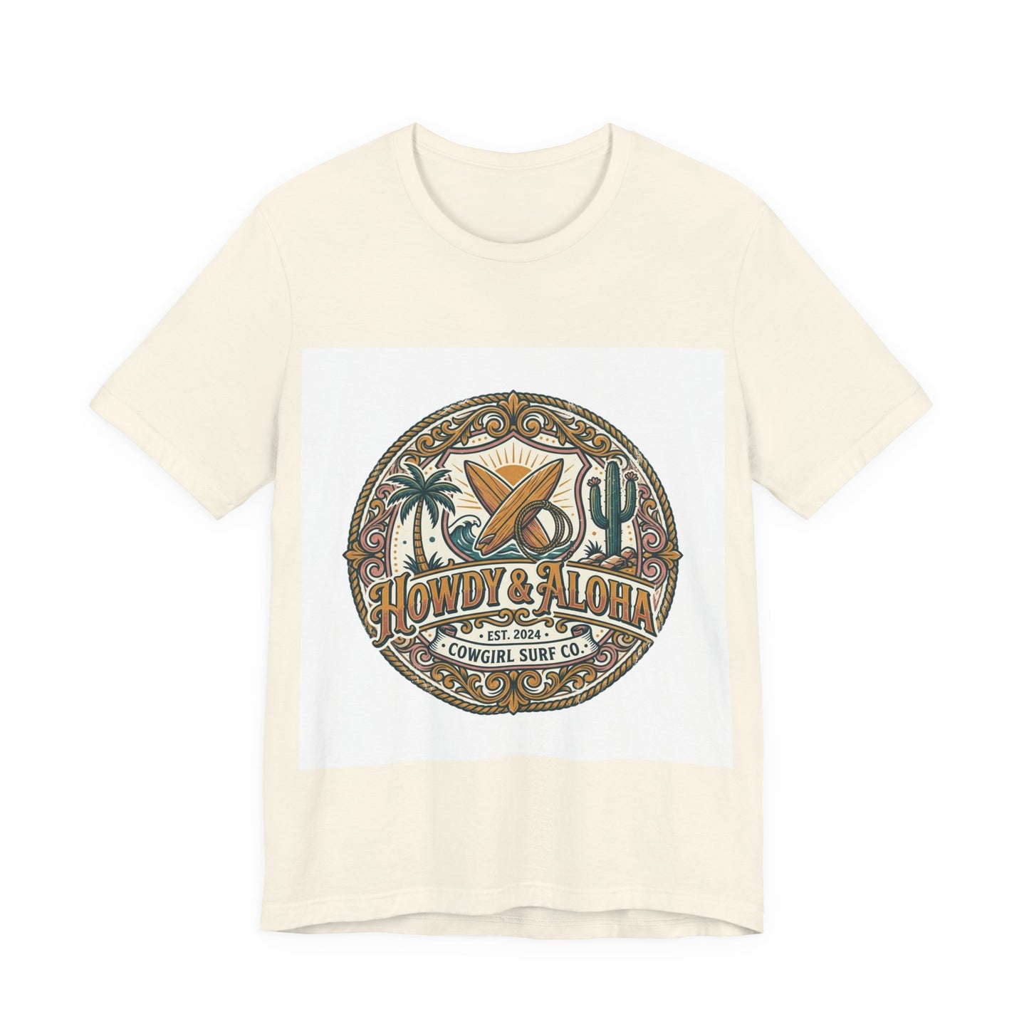 Howdy & Aloha Badge Vintage Tee