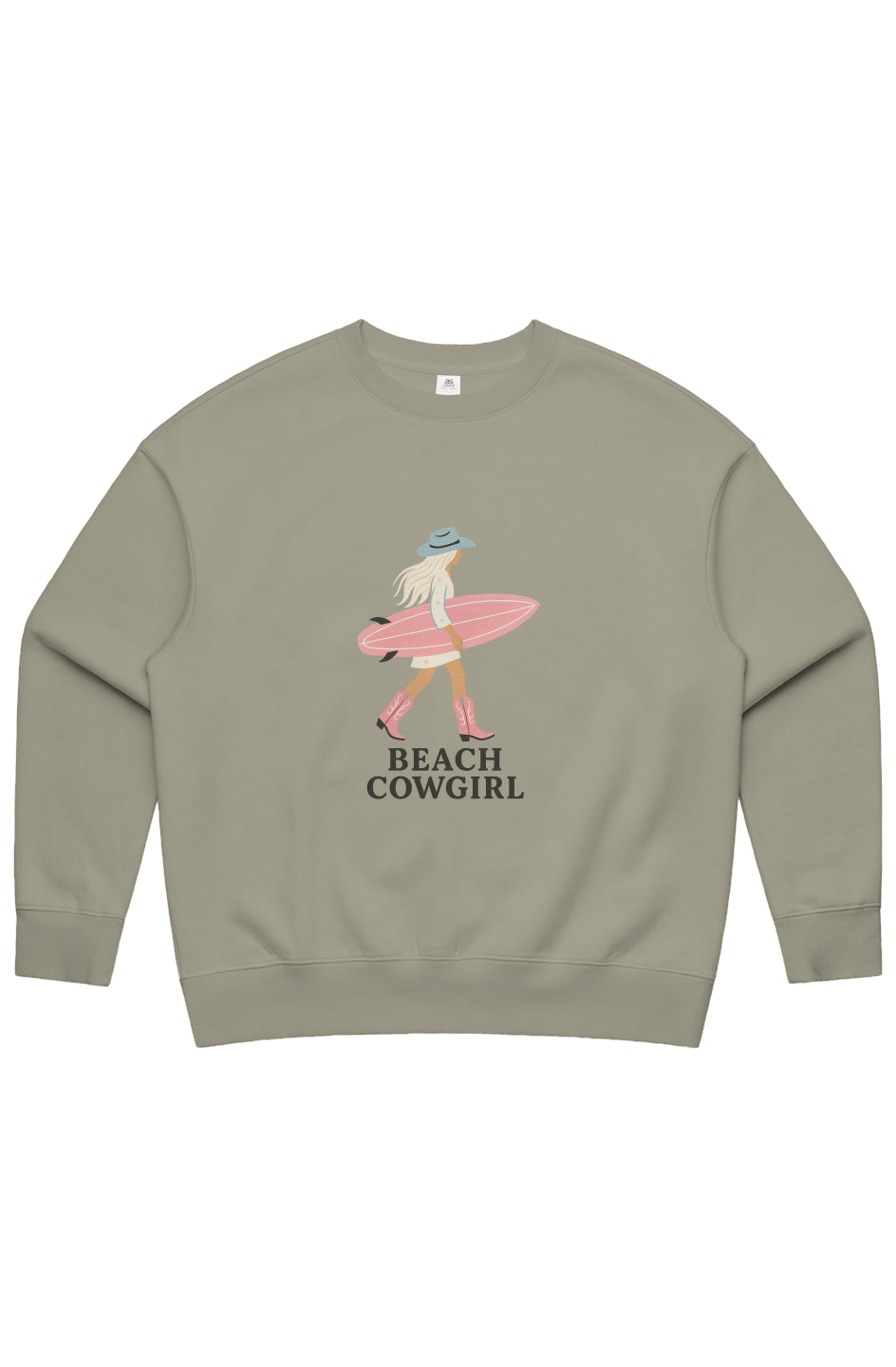 Cowgirl Surf Heavyweight Crewneck Sweatshirt – “Beach Cowgirl” Edition