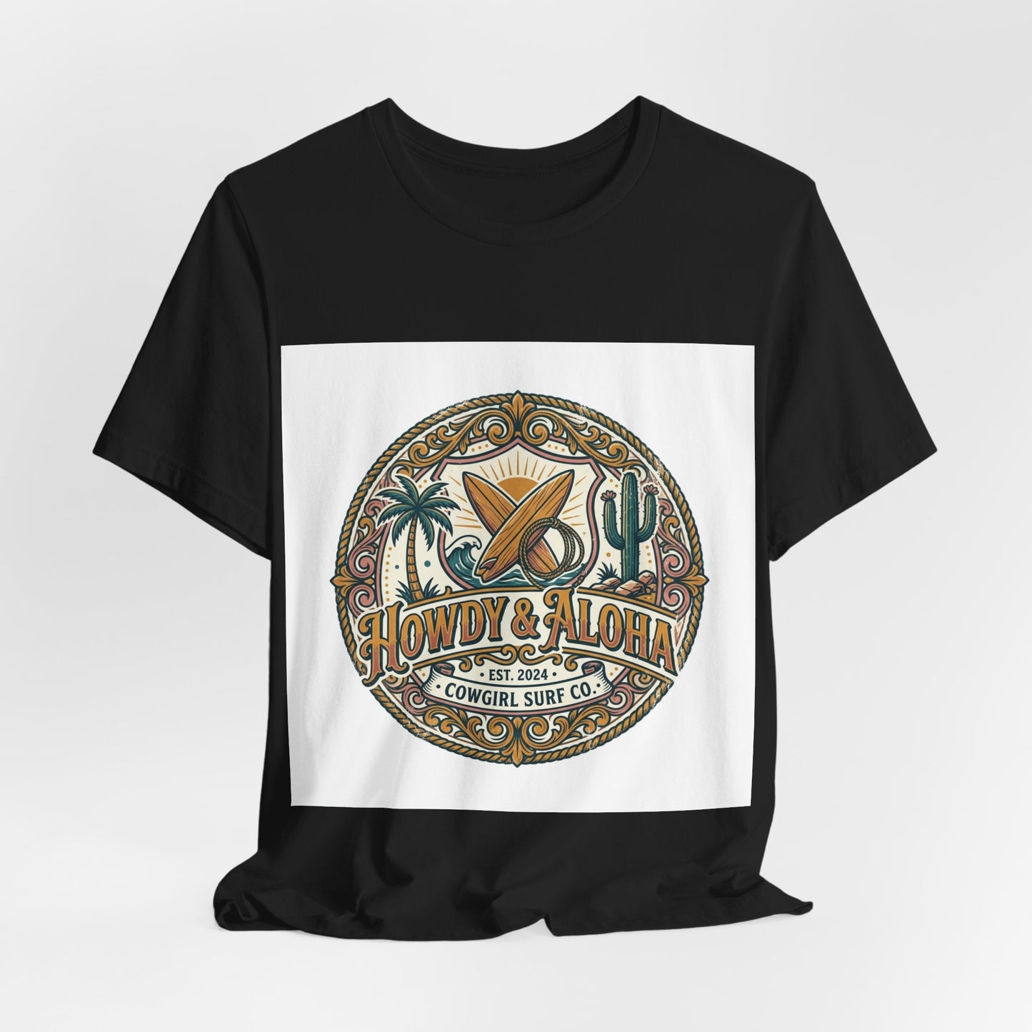 Howdy & Aloha Badge Vintage Tee